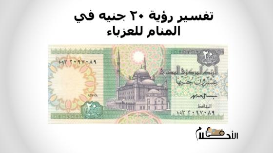 تفسير رؤية 20 جنيه في المنام للعزباء