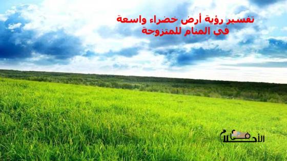 تفسير رؤية أرض خضراء واسعة في المنام للمتزوجة